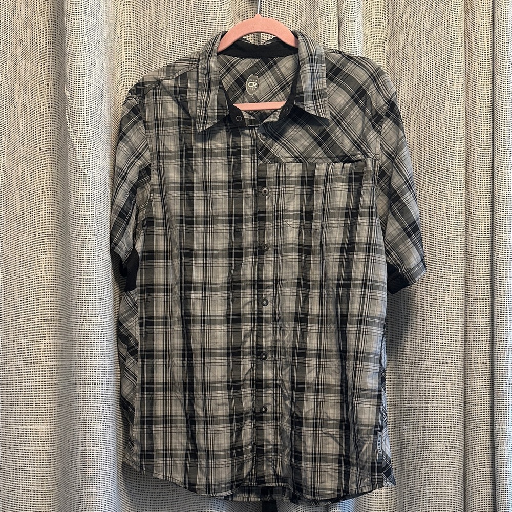 Club Ride Apparel Black and Gray Checkered Shirt